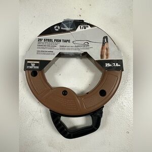 FTS1/8-25 Flat Steel Fish Tape; 1/8” Wide; 25’ - new